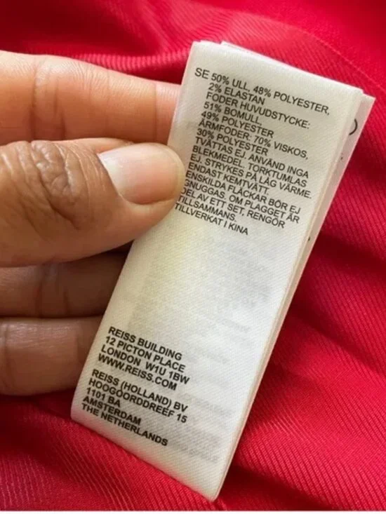 Reiss Anna double breasted wool blend tux blazer size 0 - Picture 3 of 9